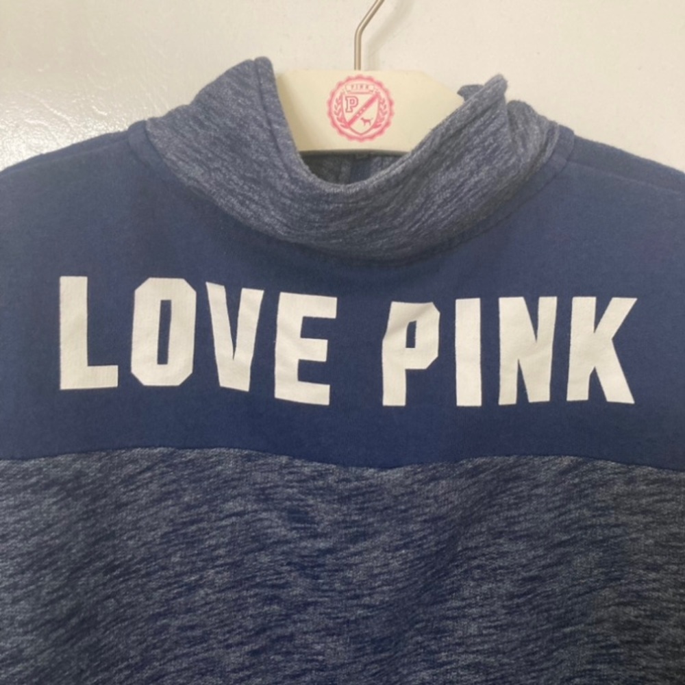Victoria’s Secret Pink Quarter Zip Pullover Hoodie Size Small Love Pink VsPink - Picture 4 of 17